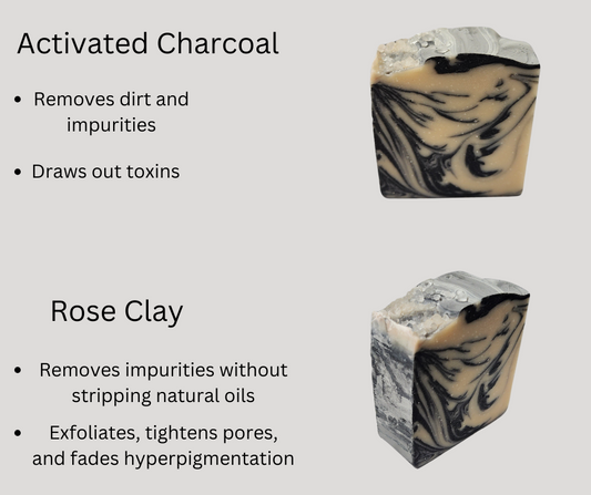 Rose & Coconut Charcoal Soap